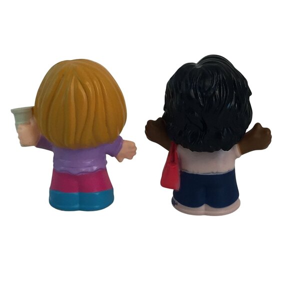 Fisher Price Little People Mom w/Coffee Cup & African American w/Purse Figures - Picture 3 of 4